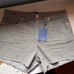 NWT-Gap Corduroy Shorts-Sage, Size 10